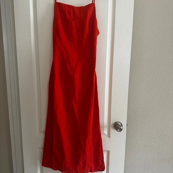 Astr Vibrant Orange Backless Dress - Picture 2 of 6